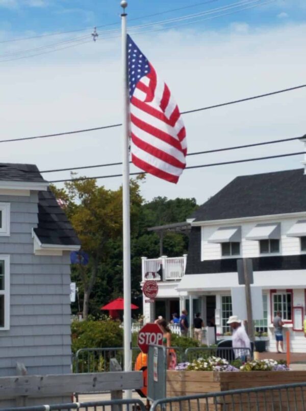 Bob's Flagpoles display