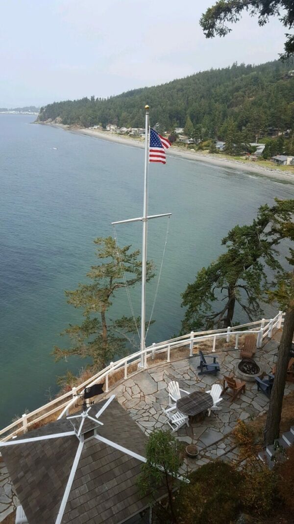 35' Foot Tapered Aluminum Nautical Flagpole - Image 3