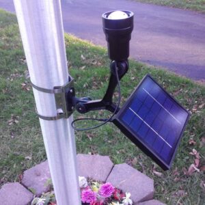 PolePal Cree Solar Flagpole Light Commercial Grade Single Light or Triple