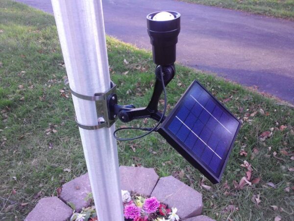 PolePal Cree Solar Flagpole Light Commercial Grade Single Light or Triple - Image 2