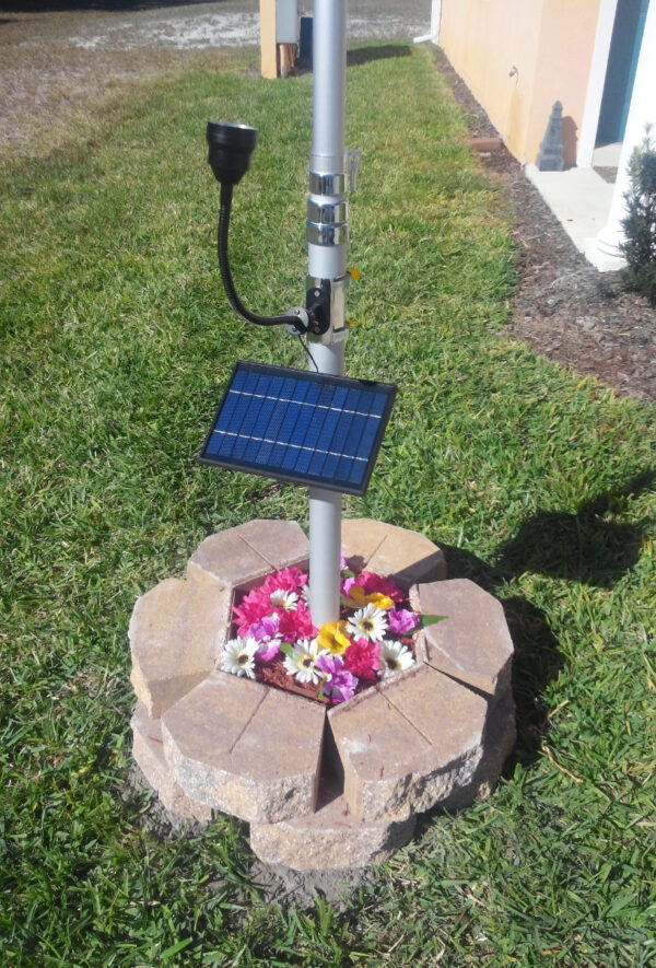 PolePal Cree Solar Flagpole Light Commercial Grade Single Light or Triple - Image 3