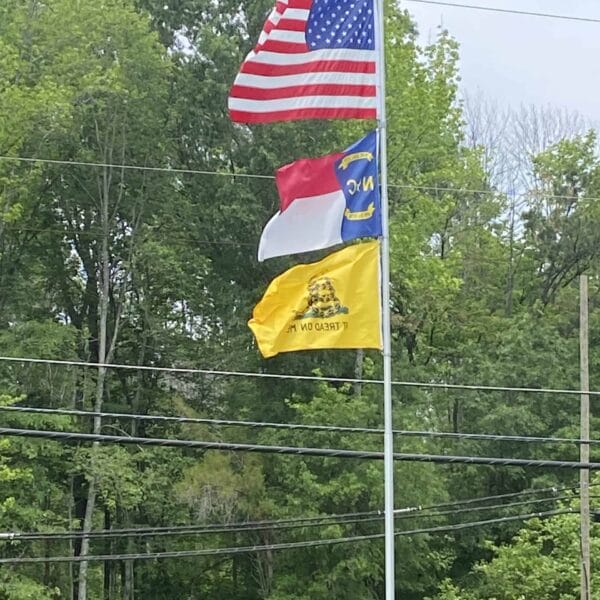 Fly Three Flags on Your 25' Titan Flagpole. Easily Installed. Choose Color to Match Pole