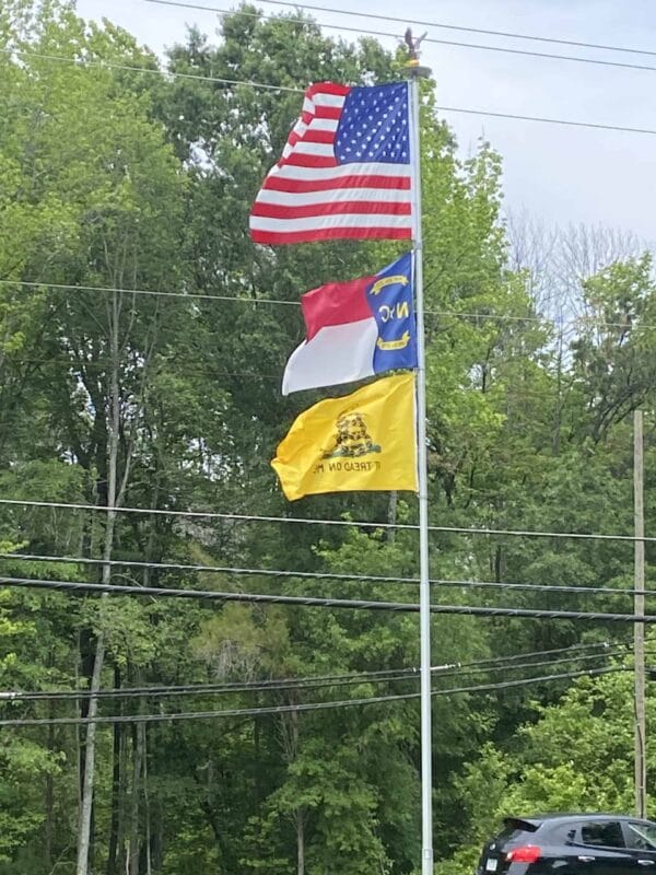 Fly Three Flags on Your 25' Titan Flagpole. Easily Installed. Choose Color to Match Pole