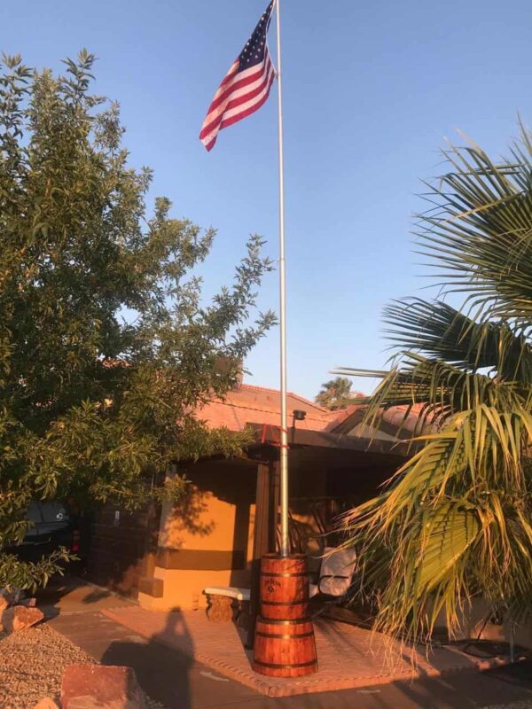 Titan 25' with 5'X8' Flag - Super Heavy High Wind 12 Gauge Aluminum Telescoping Flagpole - Image 11