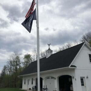35' Aluminum One Piece Flagpole and 5X8' American Flag 6" Base