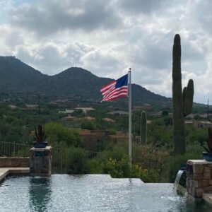 20' High Wind Tapered Aluminum Flagpole Commercial Grade 4" Base with 4X6 USA Flag