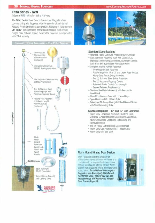 Bob's Flagpoles titan series flag pole