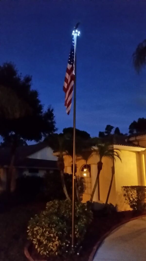 Titan 25' with 5'X8' Flag - Super Heavy High Wind 12 Gauge Aluminum Telescoping Flagpole - Image 5