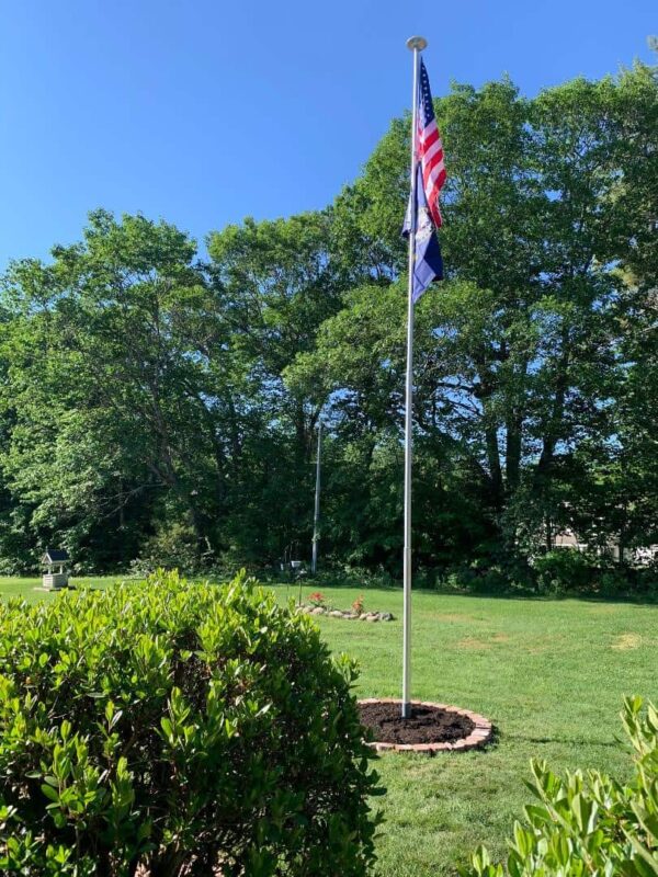 Titan 25' with 5'X8' Flag - Super Heavy High Wind 12 Gauge Aluminum Telescoping Flagpole - Image 8