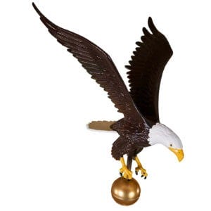 Flagpole Eagle 12" Hand Painted Aluminum