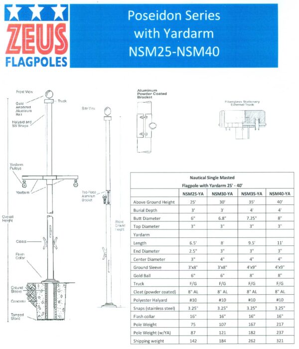 poseidon series Bob's Flagpoles