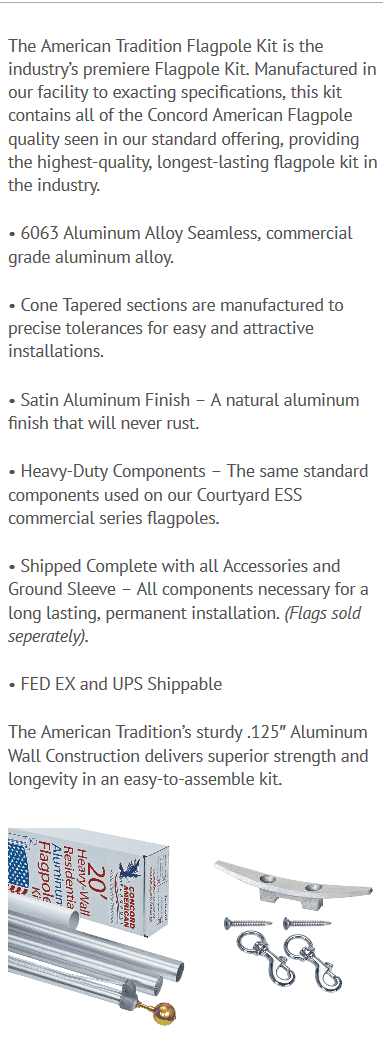 20' or 25' Strong Aluminum Tapered Sectional Flagpole with Free 4X6' American Flag - Image 3