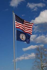 15' High Wind Tapered Concord Aluminum Flagpole 3"Base Commercial Grade