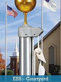 tapered flag pole from Bob's Flagpole Company