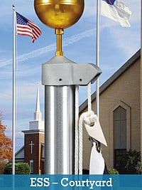 30' High Wind 5" Base One Piece Aluminum Tapered Flag Pole