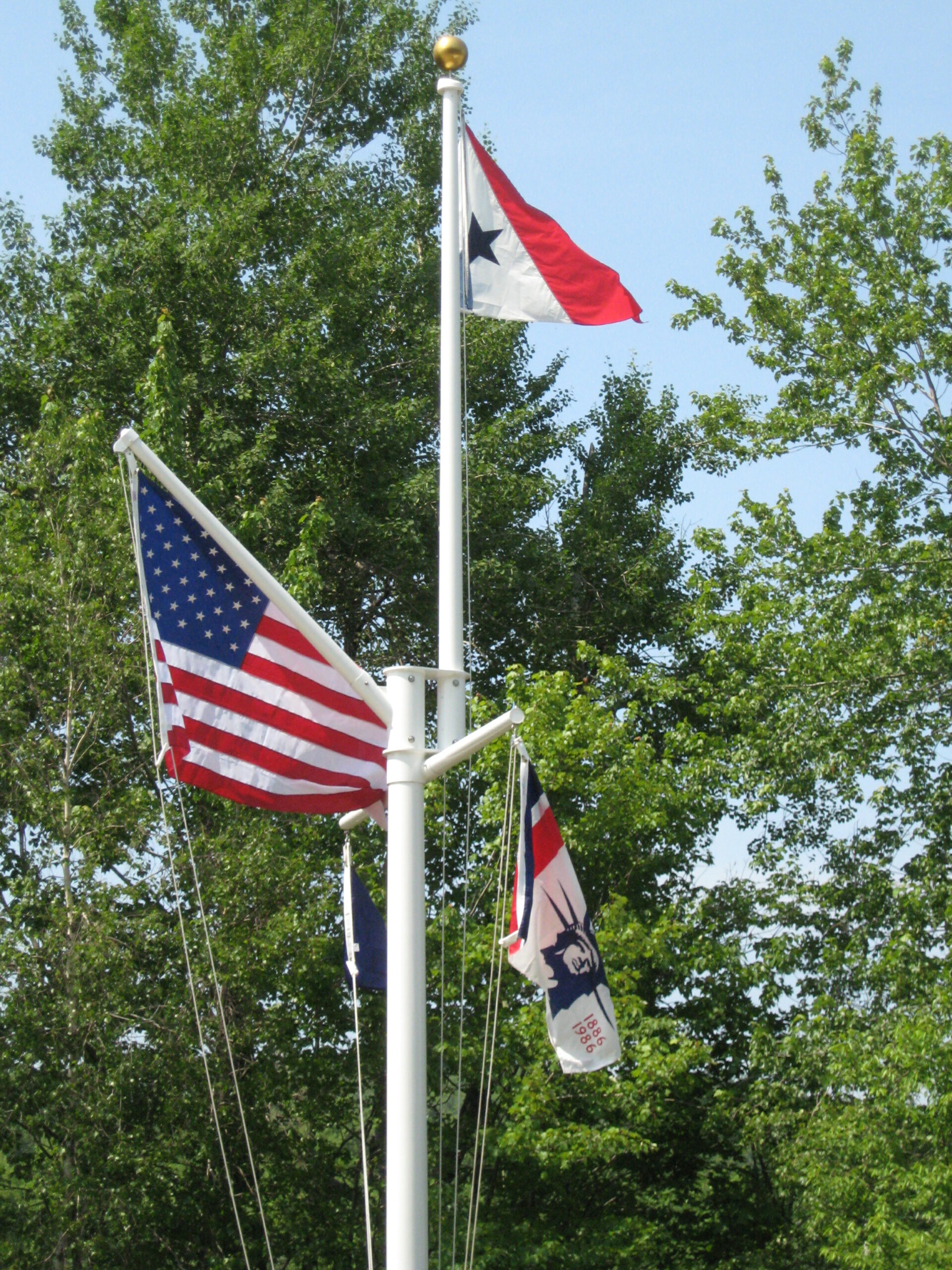 Zeus Nautical Flagpoles with Yardarm and Gaff 25' to 60' Exposed Heights - Image 6