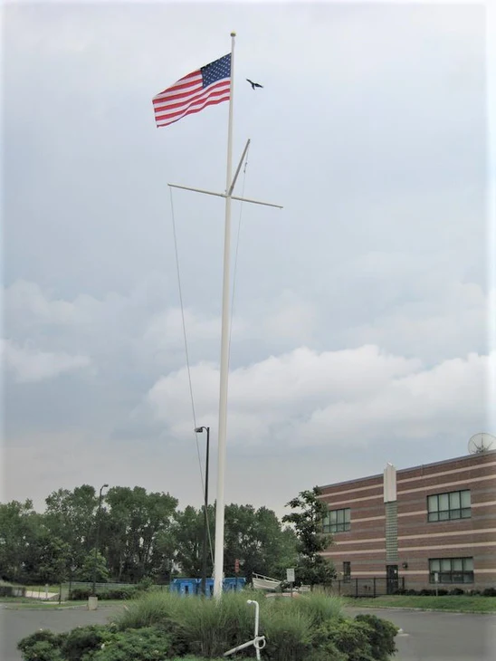 Zeus Nautical Flagpoles with Yardarm and Gaff 25' to 60' Exposed Heights - Image 4