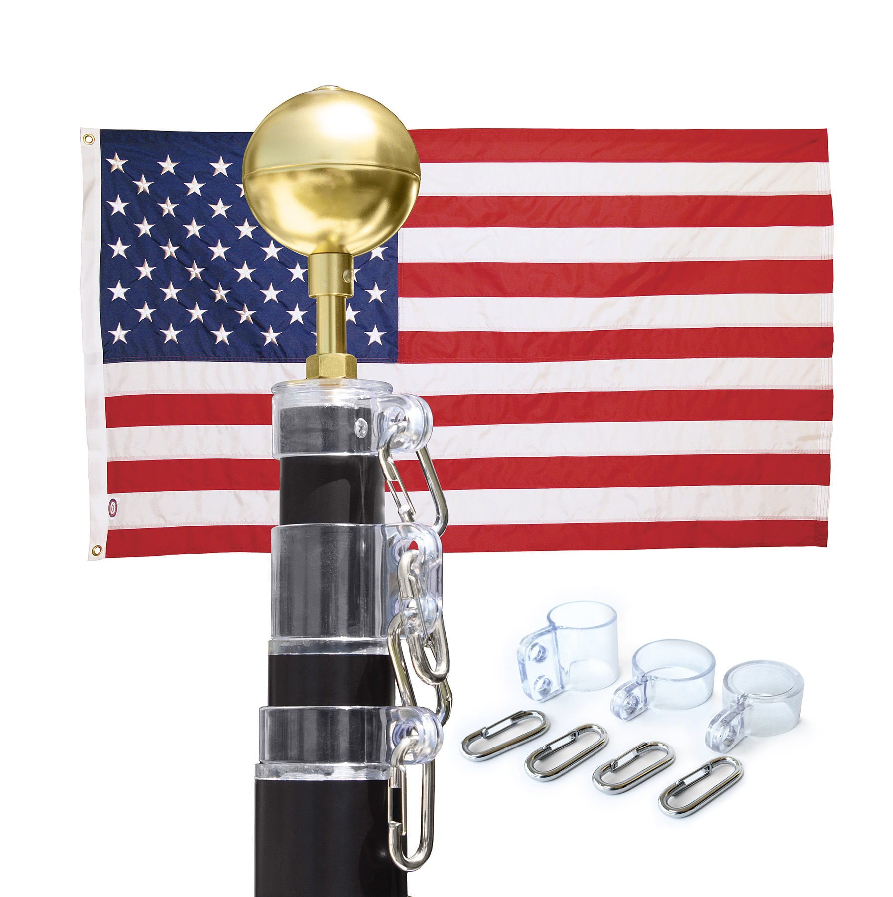 Easily Installed No Ropes Made for your Home Lite Weight Affordable Elite Telescoping Flagpole Series 20' and 25' - Image 5