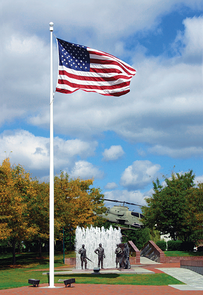 40' One Piece Aluminum Internal Halyard Tapered Flag Pole Commercial Grade - Image 2