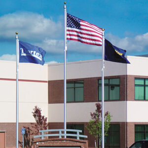 40' One Piece Aluminum Internal Halyard Tapered Flag Pole Commercial Grade