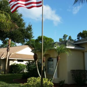 SAVE BIG! Titan Telescoping Flagpole Packages 15 Foot to 25 Foot with Solar Light - Eagle Package with Flash Collar