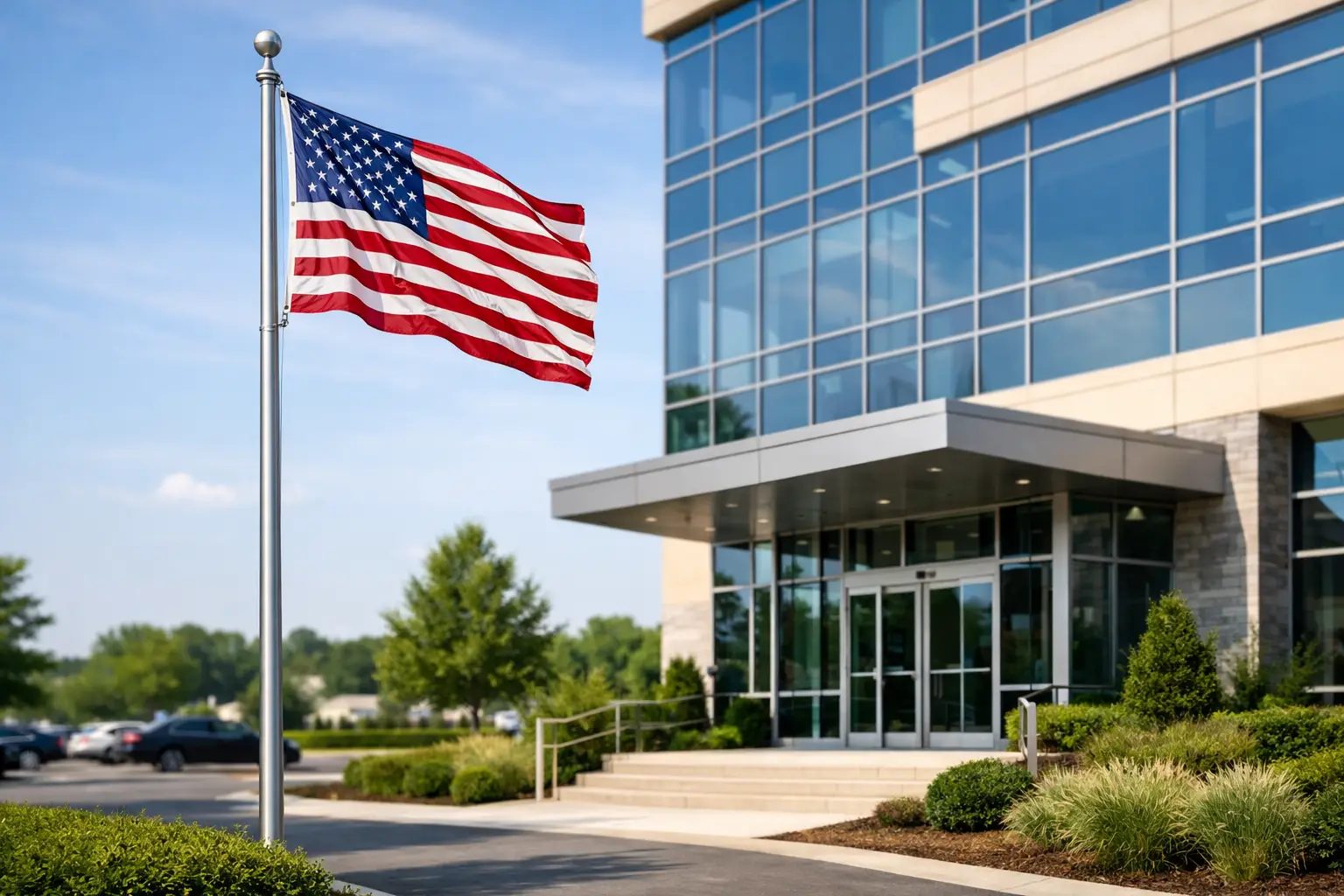 Choosing a Flagpole for Business Entrance