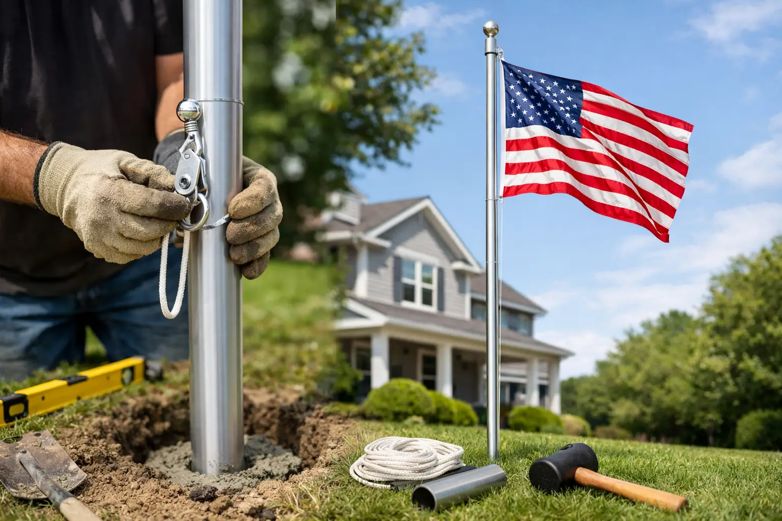 Flagpole Installation Tips for Homeowners