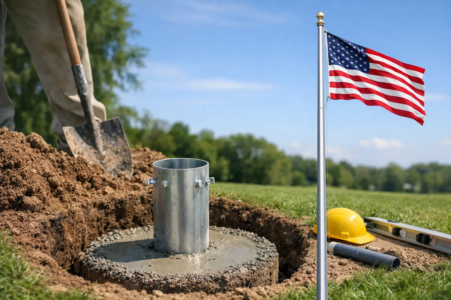 In Ground Flagpole Foundation Requirements