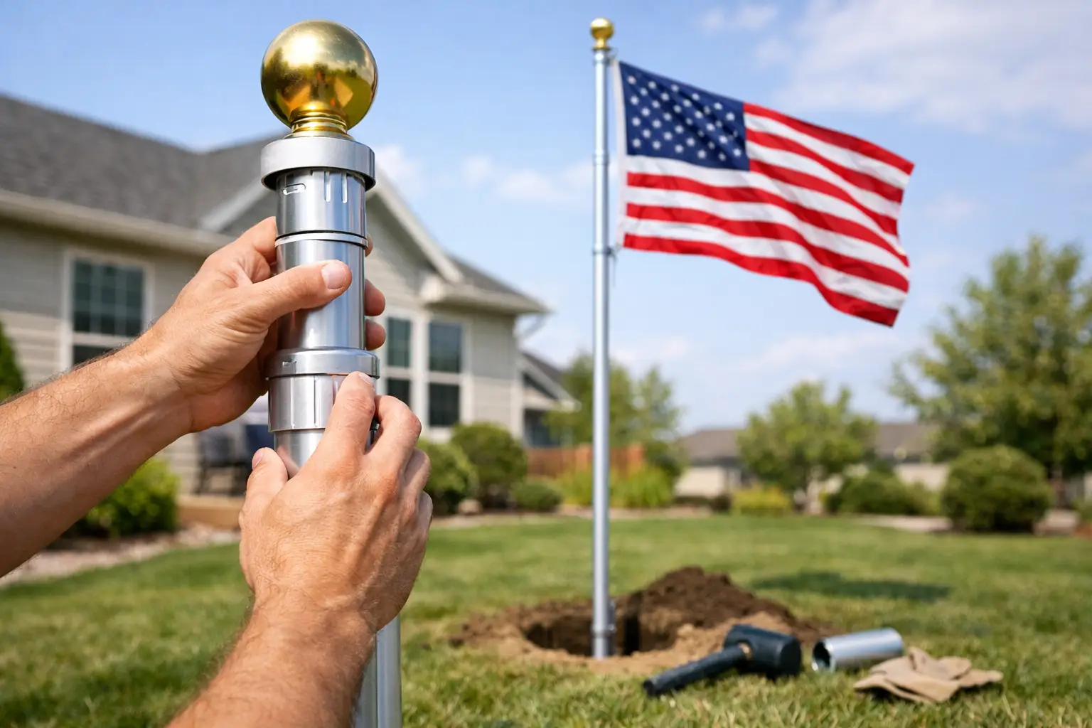 How to Install a Telescoping Flagpole